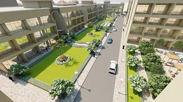 desain taman kantor cantik minimalis 